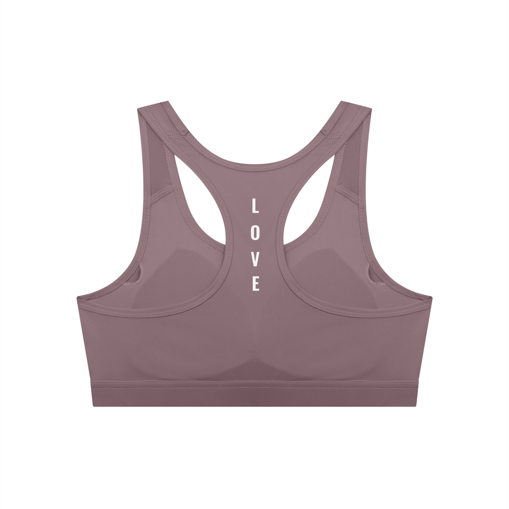 Women's Cropped Sports Bra (Love)