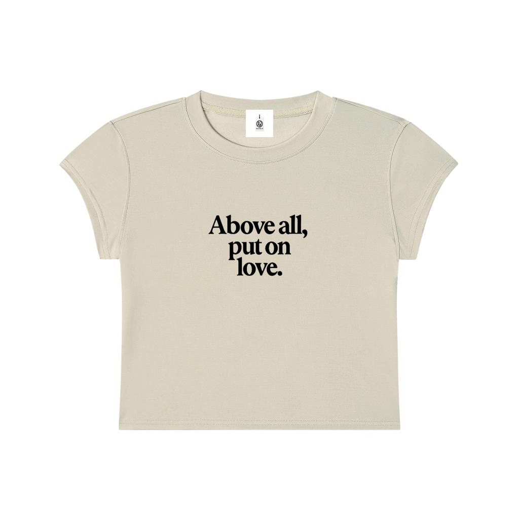 Women's Slim-Fit Cropped T-Shirt (Love)