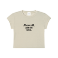 Women's Slim-Fit Cropped T-Shirt (Love)