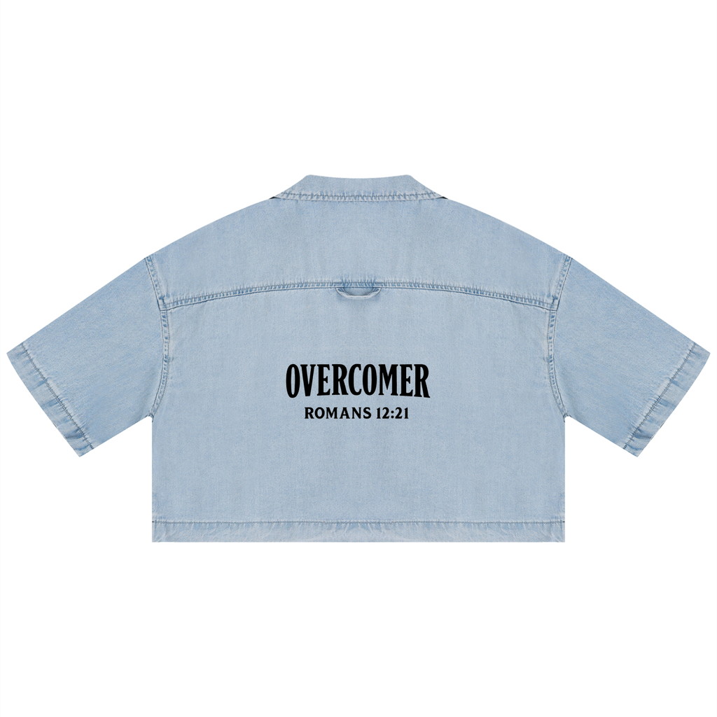 Women's Vintage Wash Boxy Cropped Shirt