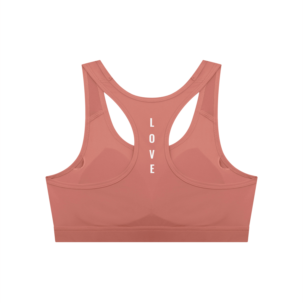 Women's Cropped Sports Bra (Love)