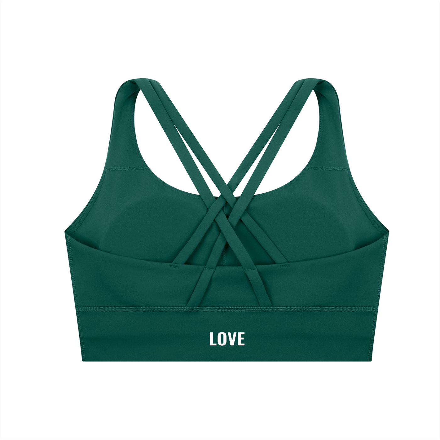 Strappy Criss-Cross Sports Bra (Love)