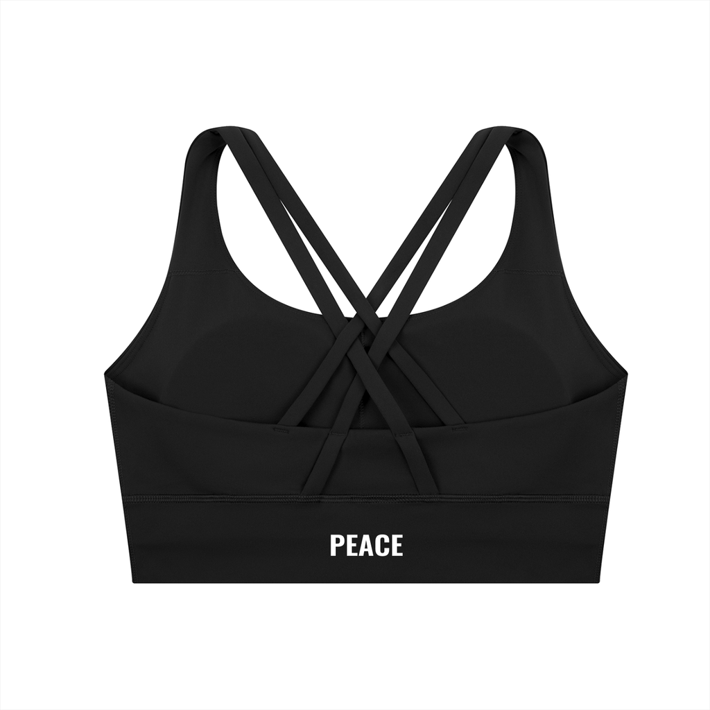 Strappy Criss-Cross Sports Bra (Peace)
