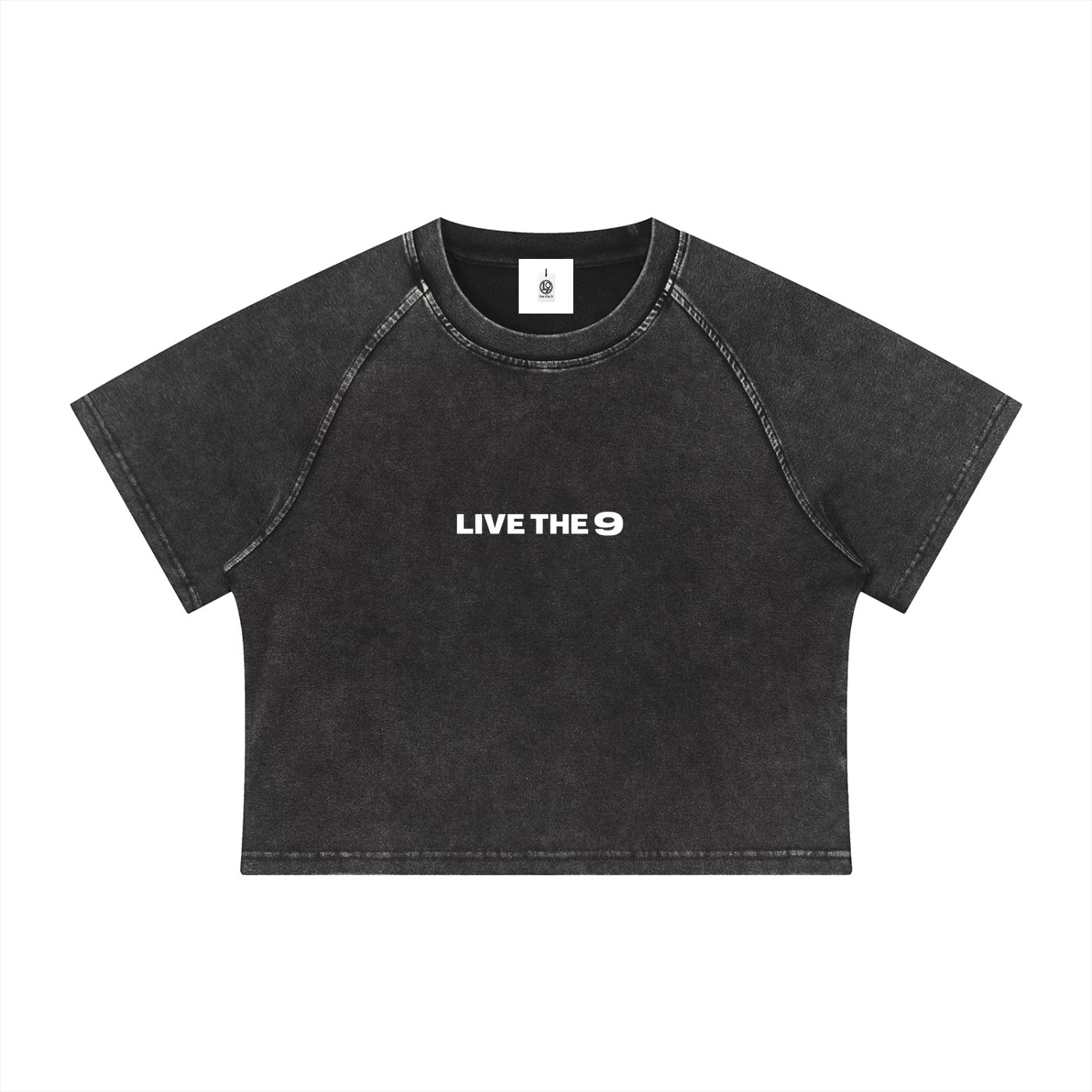 Women's Mineral Wash Raglan Crop T-Shirt