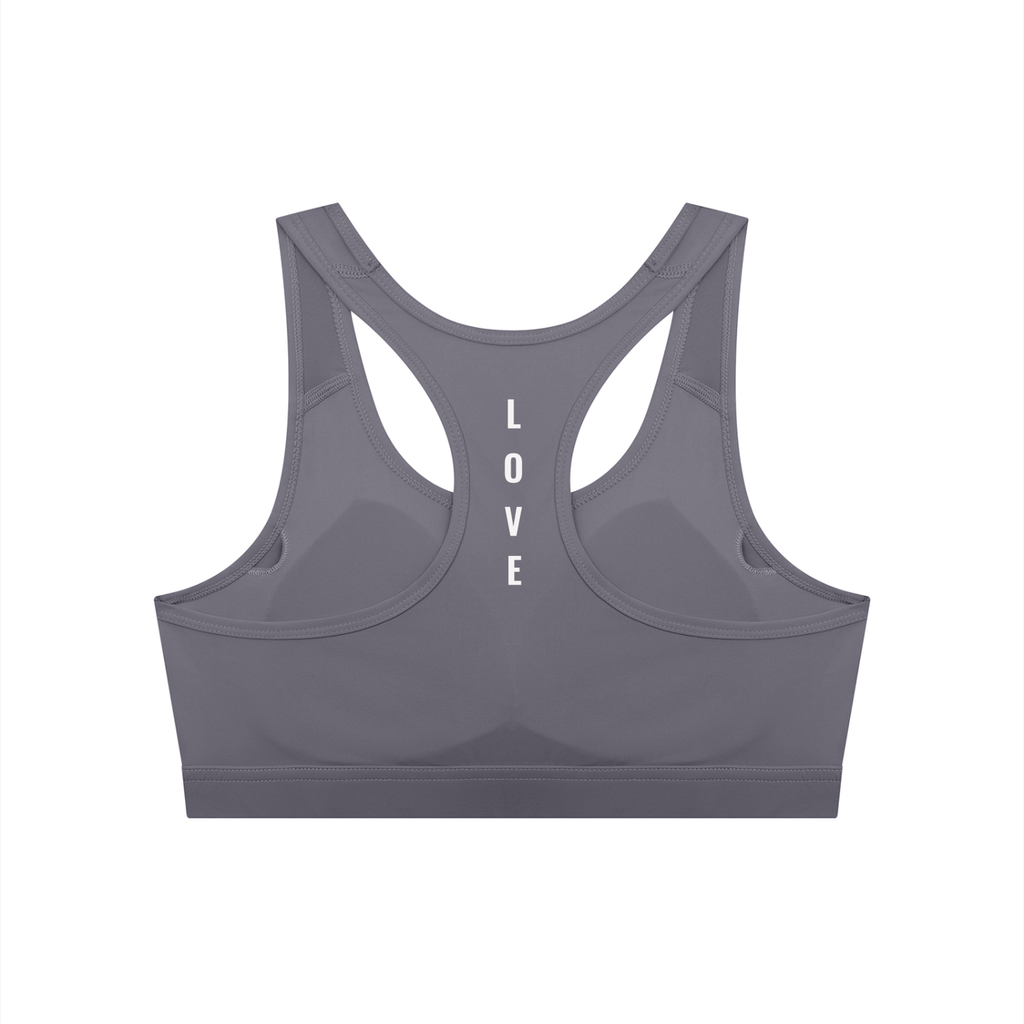 Women's Cropped Sports Bra (Love)