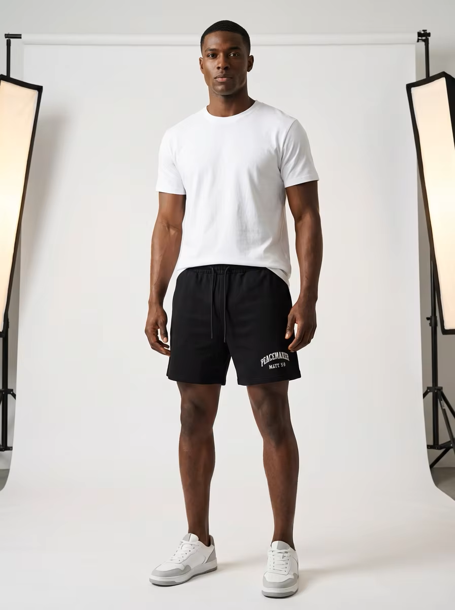 Loose Fit Cotton Shorts (peacemaker)