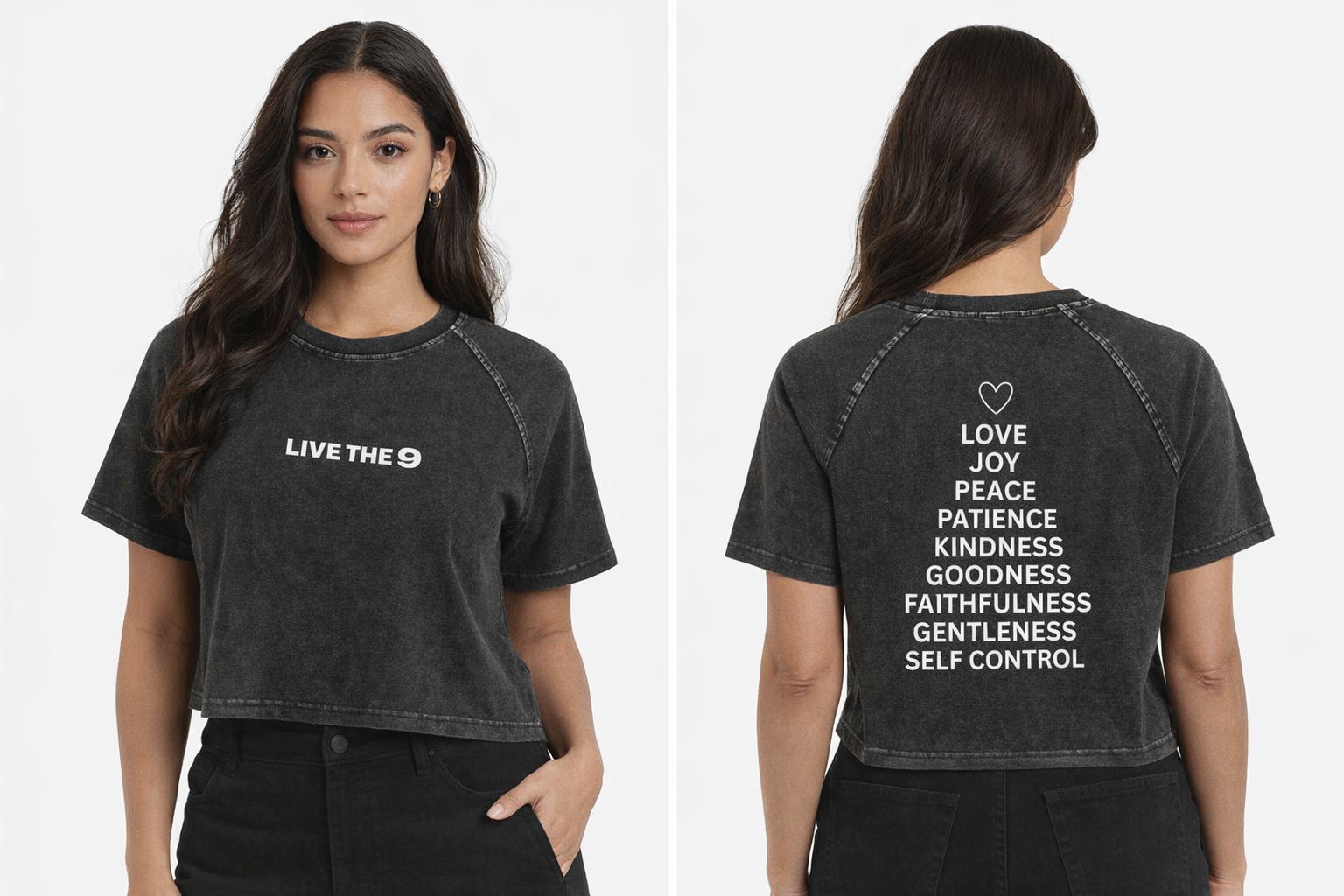 Women's Mineral Wash Raglan Crop T-Shirt