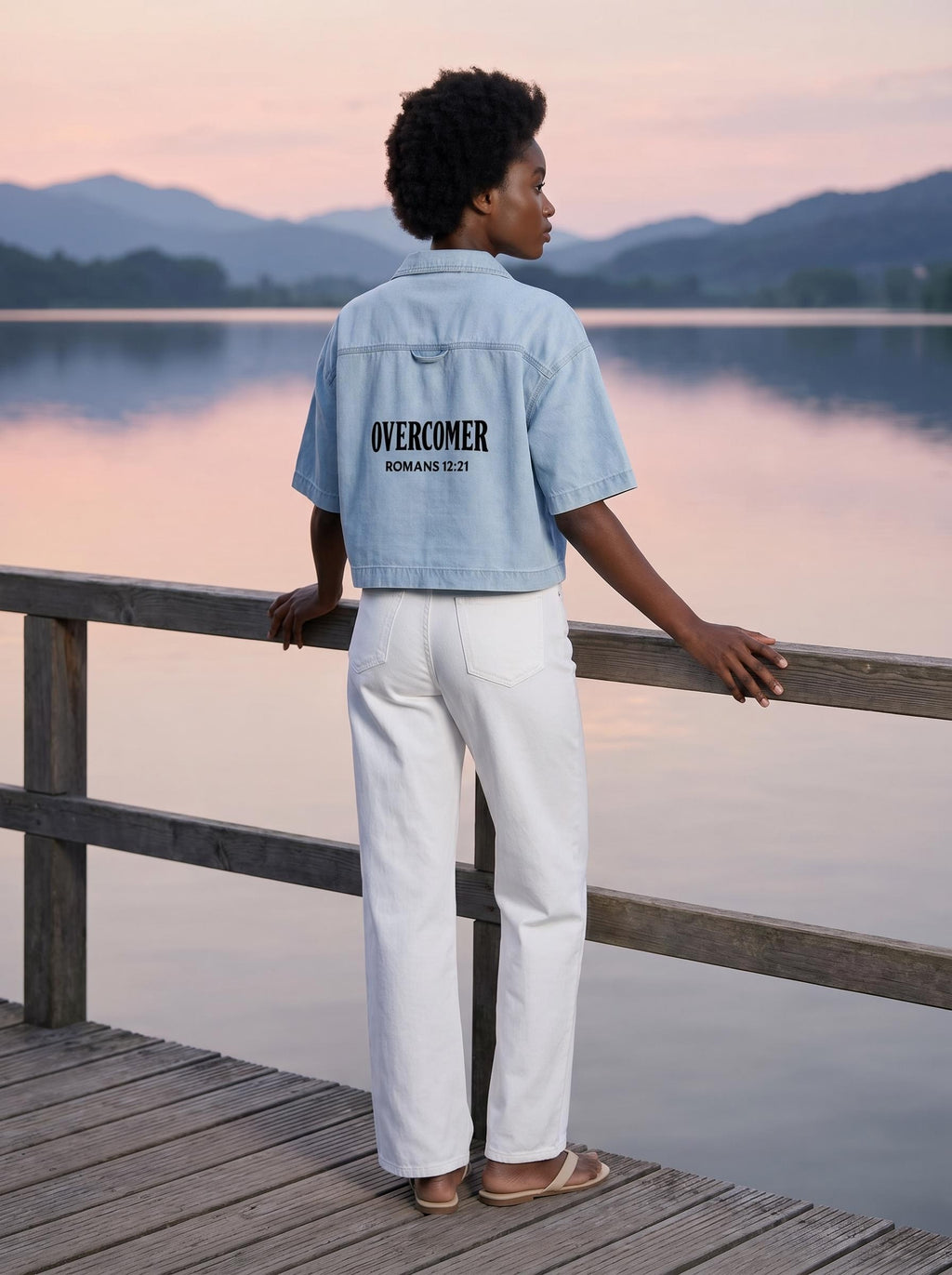 Women's Vintage Wash Boxy Cropped Shirt