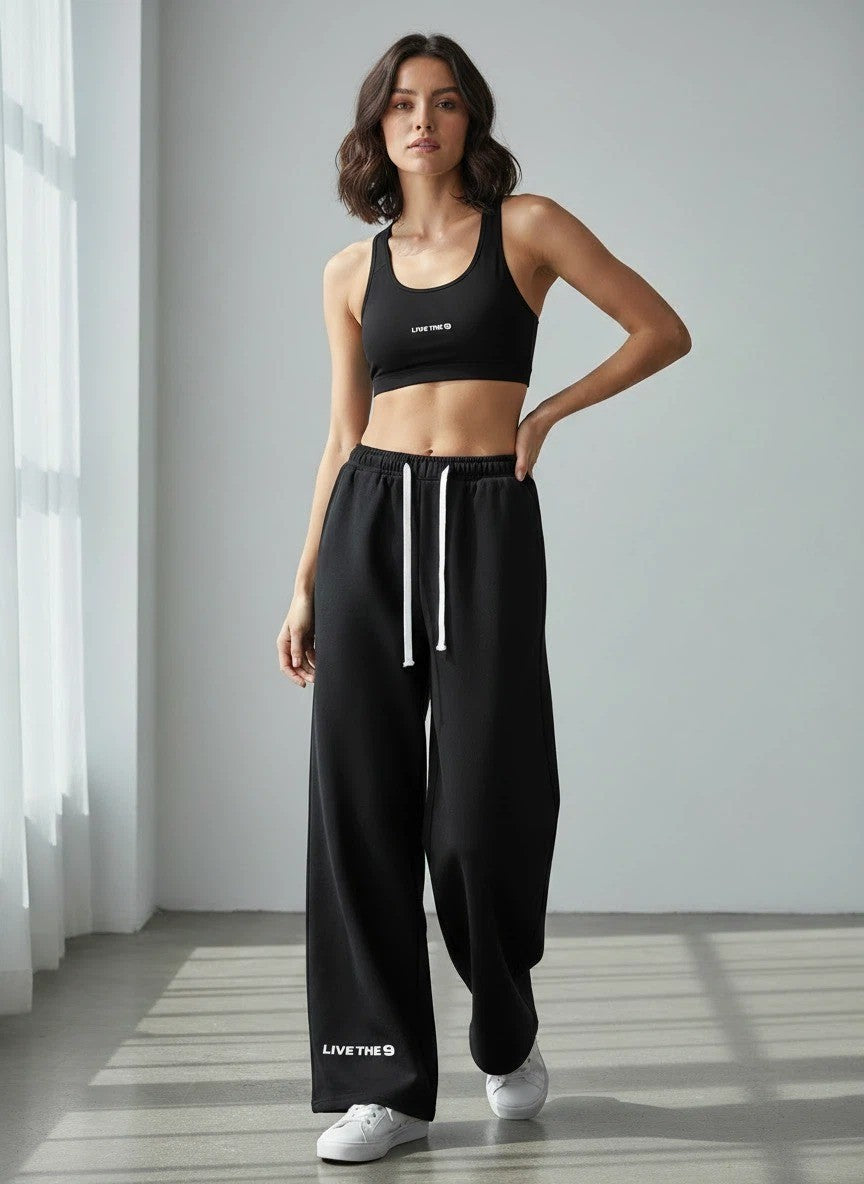 Women's Cropped Sports Bra (Love)