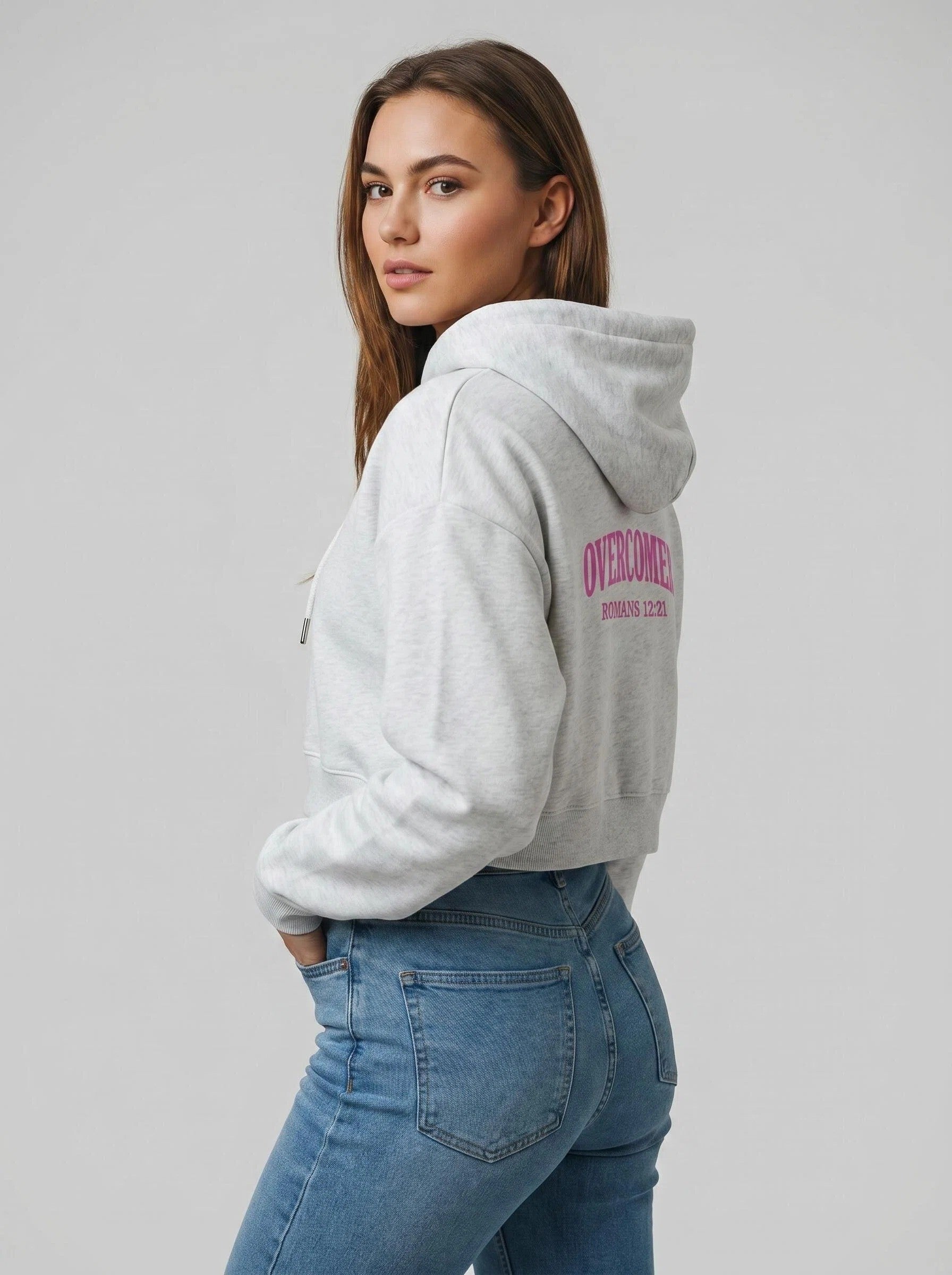Cropped Hoodie (Overcomer)
