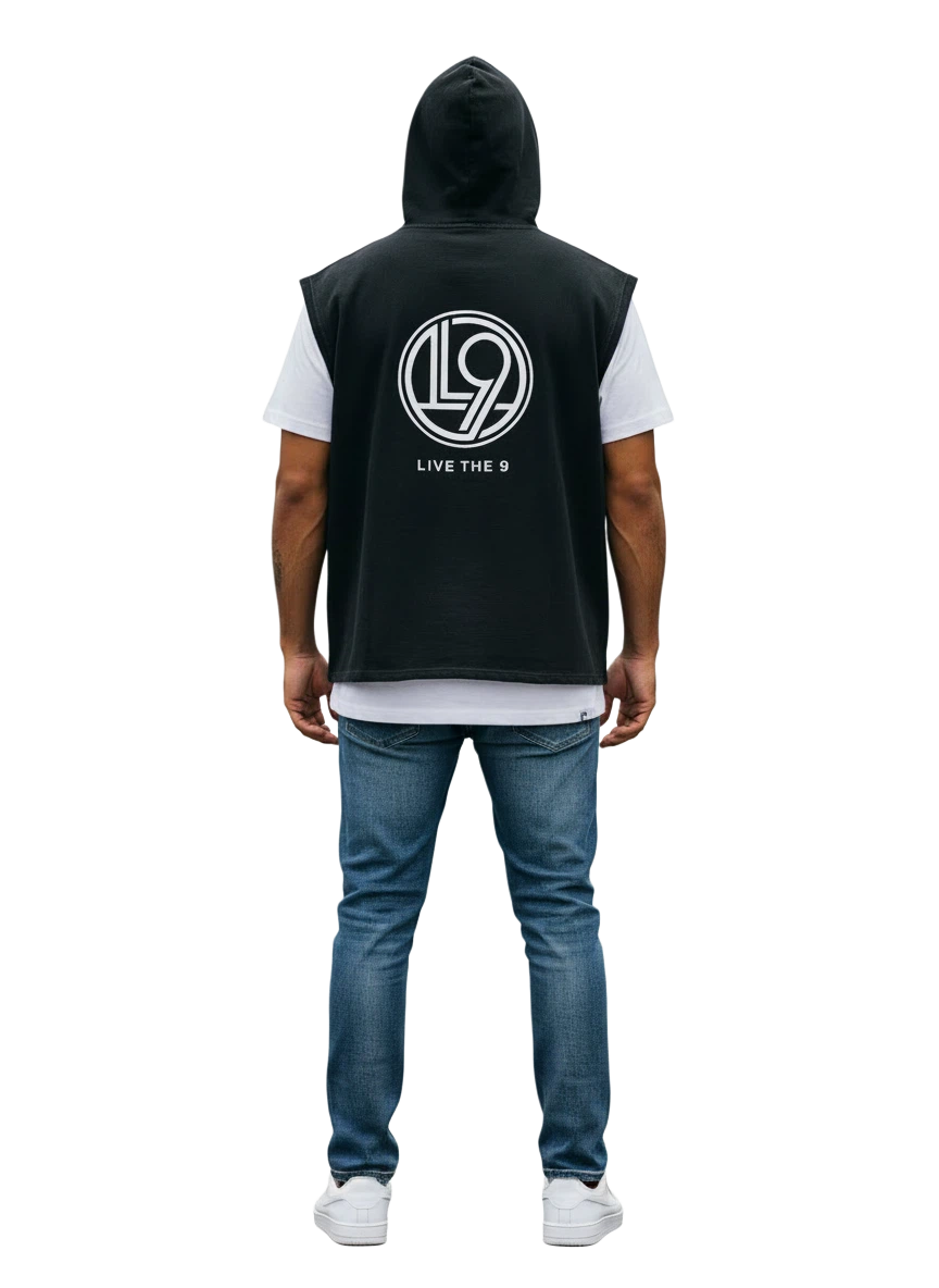 Zip-Up Hooded Tank Top Vintage