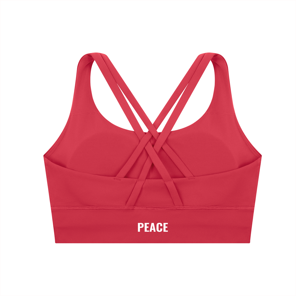 Strappy Criss-Cross Sports Bra (Peace)