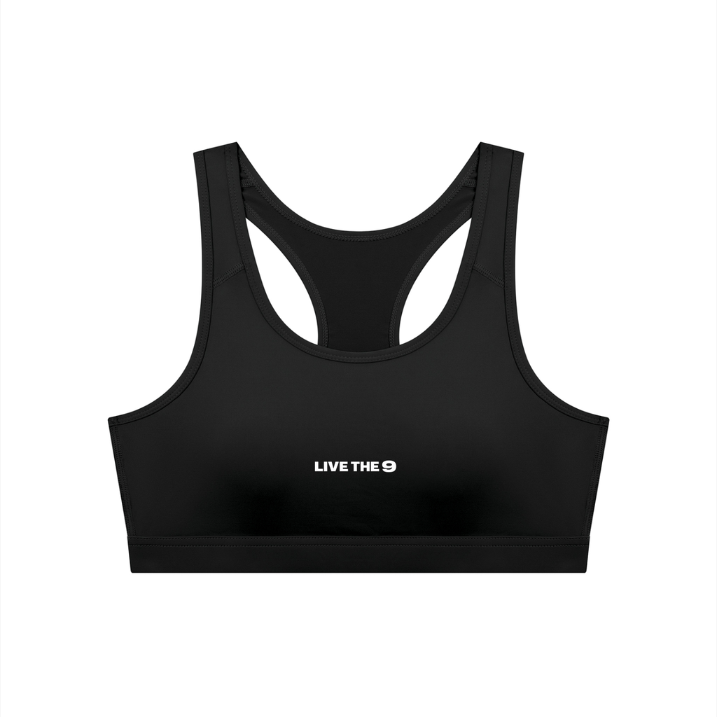 Women's Cropped Sports Bra (Love)